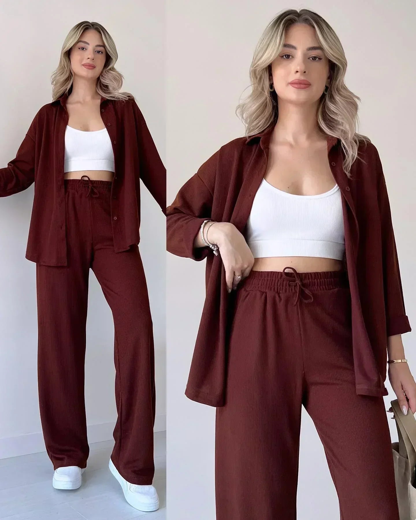 Two Piece Suit Button Co-Ord Casual Set