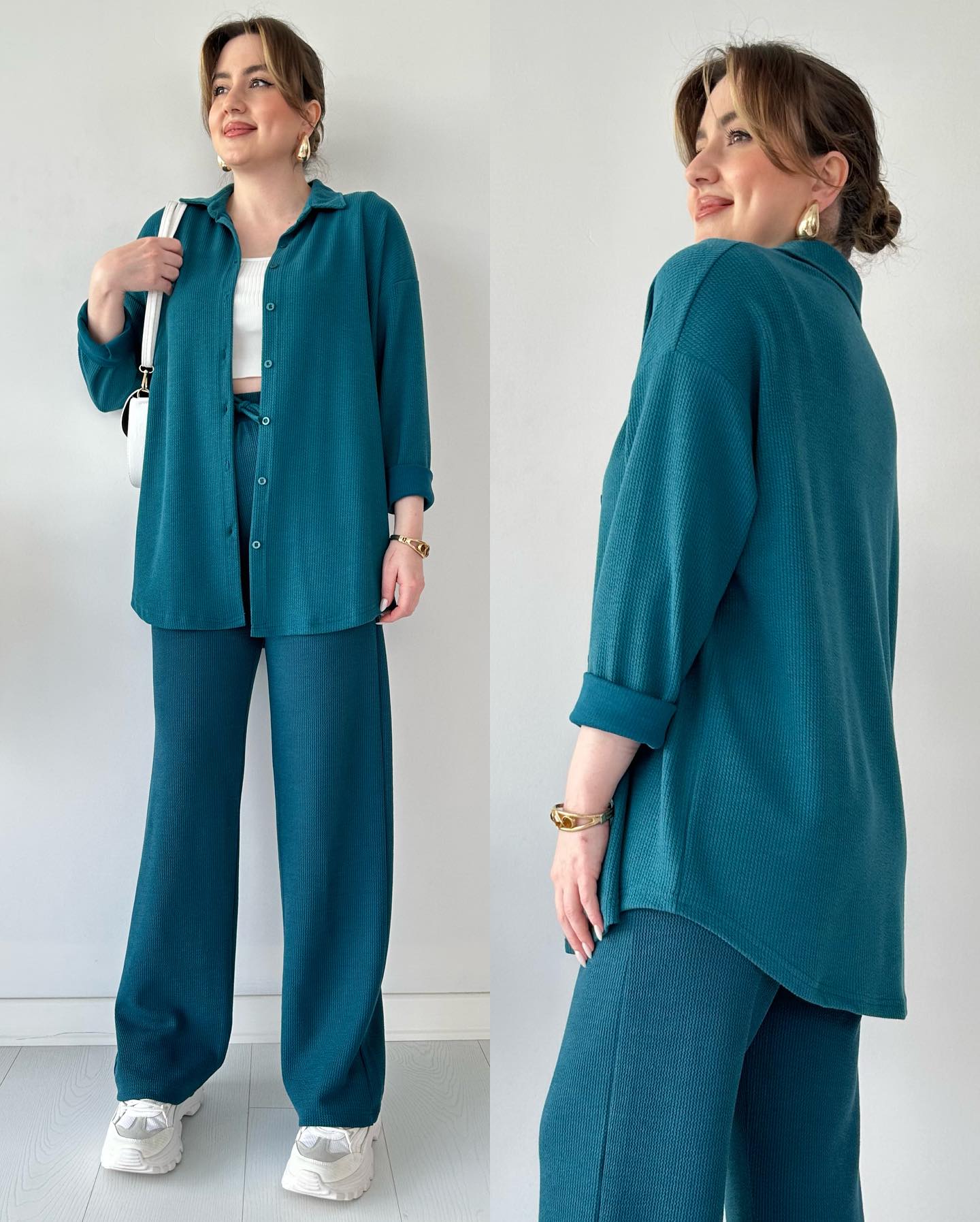 Two Piece Suit Button Co-Ord Casual Set