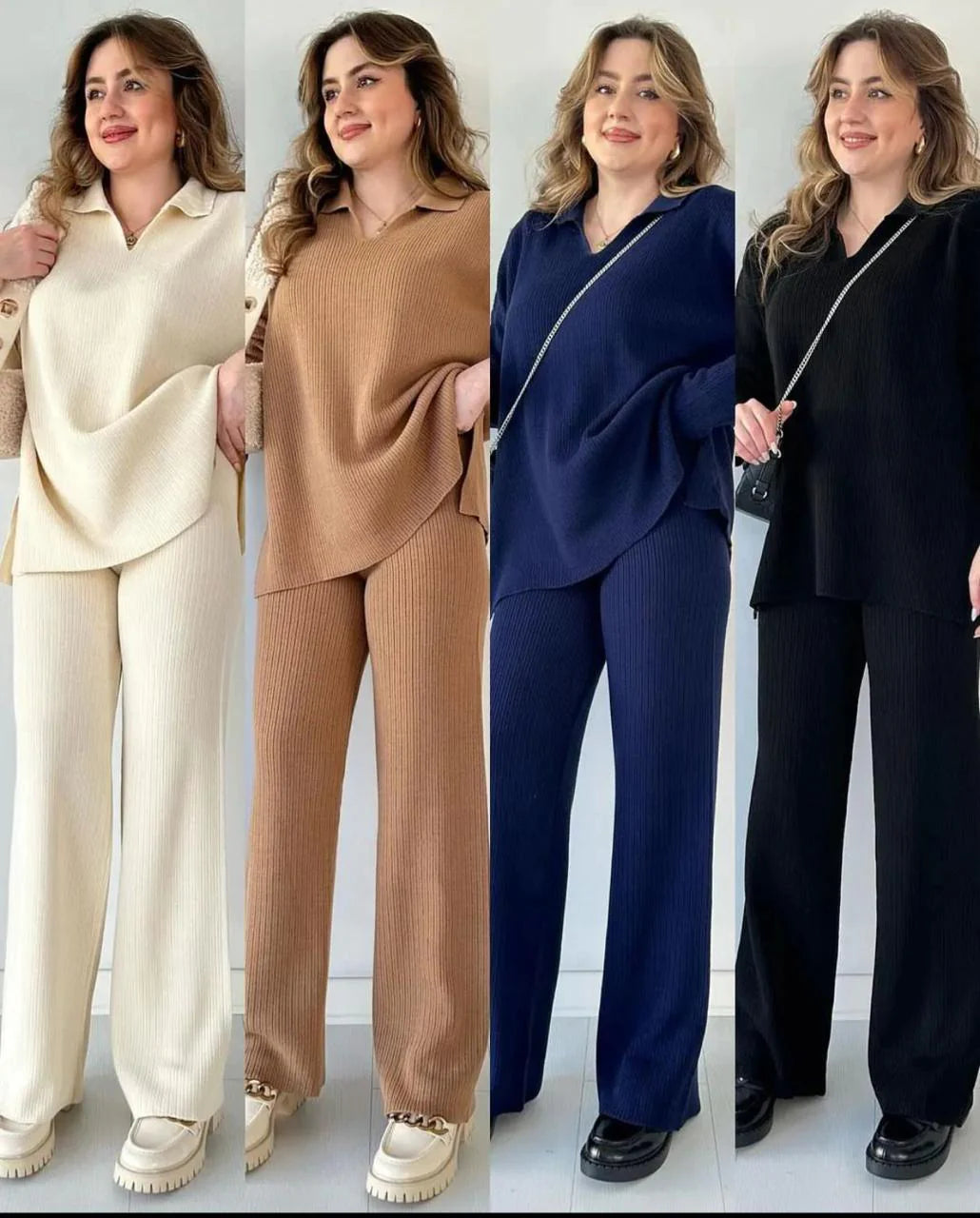 CORIA - Casual knitted two-piece set