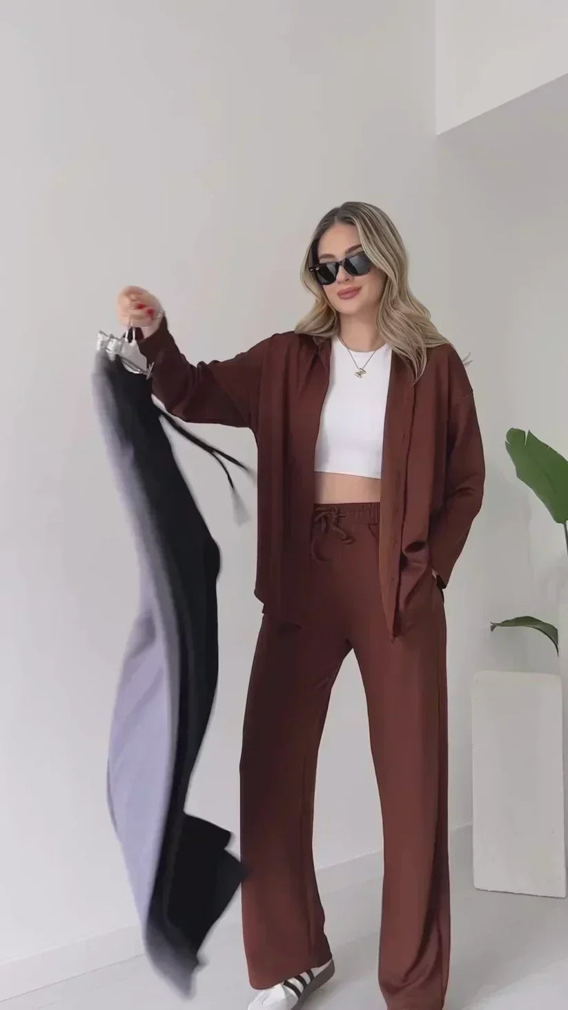 Two Piece Suit Button Co-Ord Casual Set