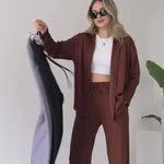 Two Piece Suit Button Co-Ord Casual Set