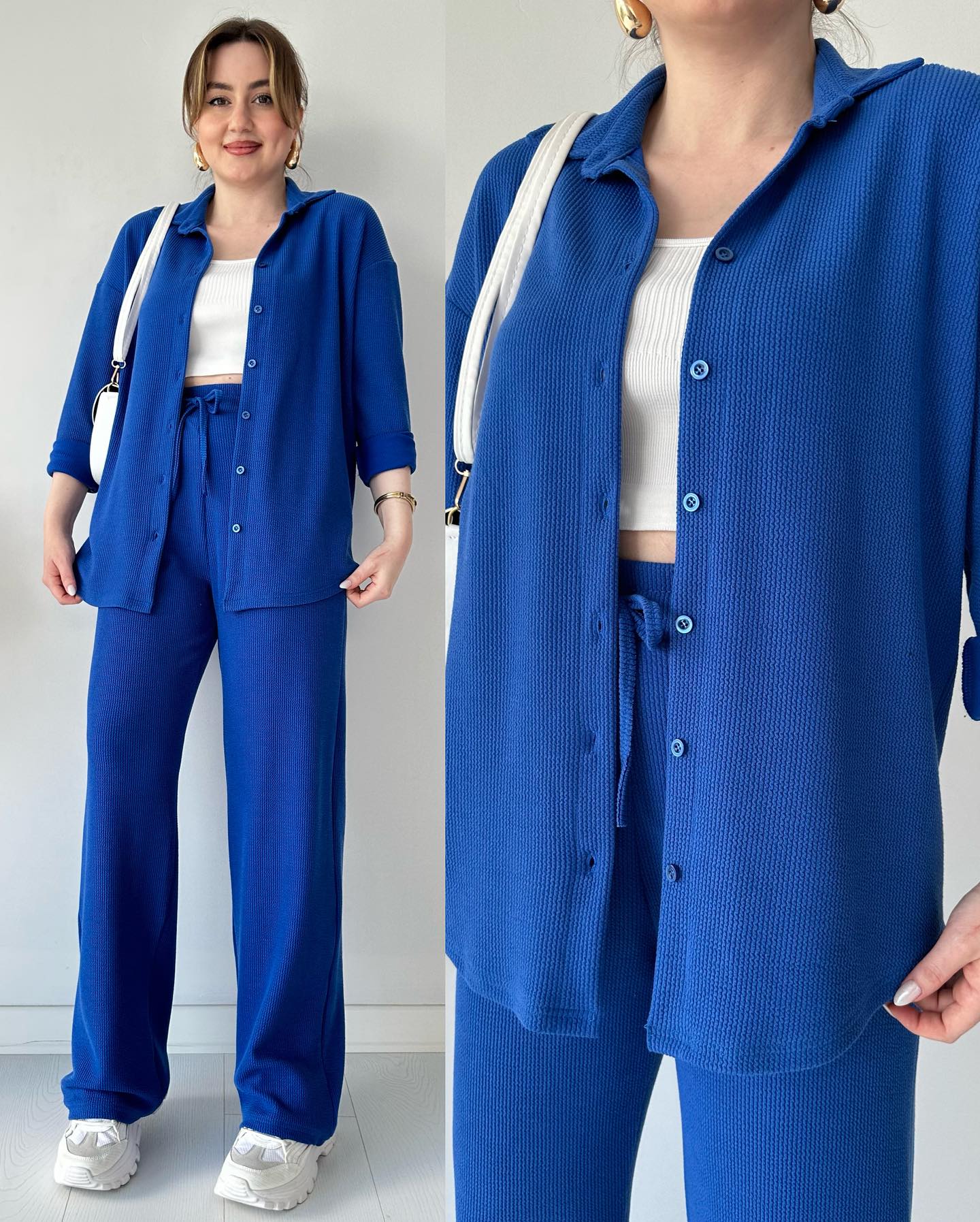 Two Piece Suit Button Co-Ord Casual Set