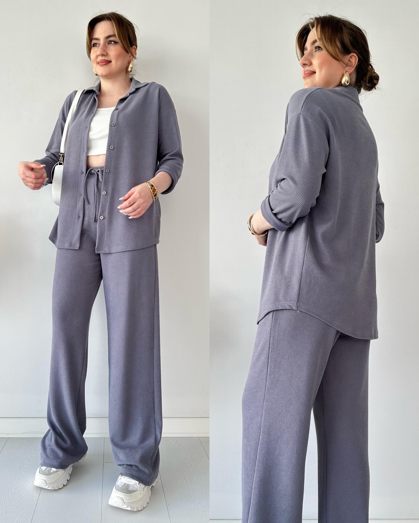 Two Piece Suit Button Co-Ord Casual Set